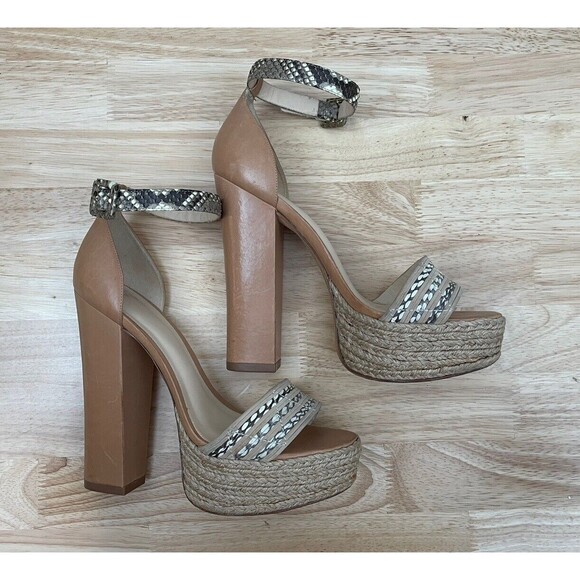 $795 Alexandre Birman Women's Alice Espadrille Platform Heels Shoes Sz 37.5/US 7 - Picture 3 of 12